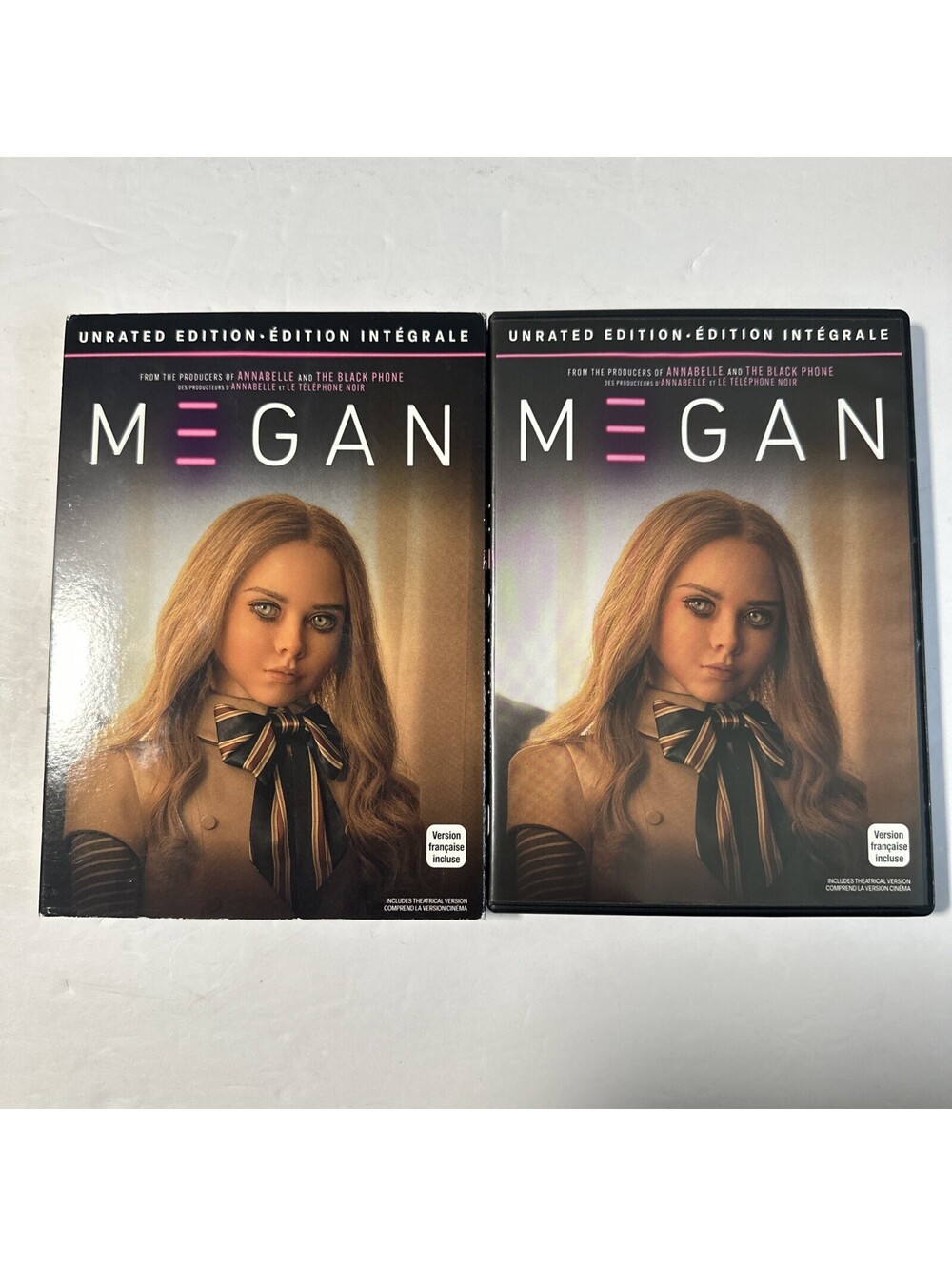 M3GAN DVD 2022 Unrated & Theatrical Editions Horror w/ Slipcover Megan